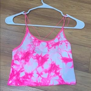 Pink Tye Dye Cropped Tank